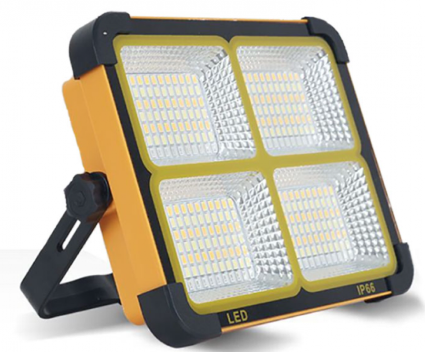 Proiector Solar Portabil 200W cu 288 LED NEGRU-PORTOCALIU