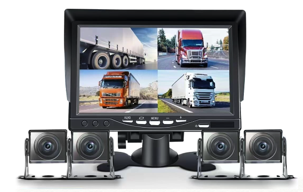 Set Monitor Auto 4 Camere Metalica pentru Tiruri Autocare si Camioane