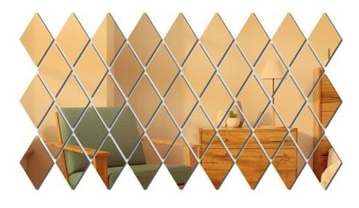 Set 10 Oglinzi Design ROMB AURII - Oglinzi Decorative Acrilice Cristal - Diamant - Fagure Set 10 Oglinzi Design ROMB AURII - Oglinzi Decorative Acrilice Cristal - Diamant - Fagure