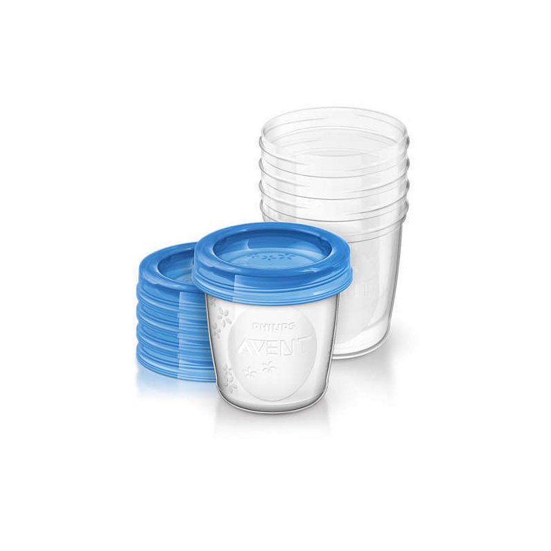 Set 5 recipiente, Philips Avent, Pentru stocare a laptelui matern, 180 ml, Transparent Set 5 recipiente, Philips Avent, Pentru stocare a laptelui matern, 180 ml, Transparent