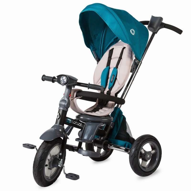 Tricicleta multifunctionala 4in1 cu sezut reversibil Coccolle Velo Air Verde Tricicleta multifunctionala 4in1 cu sezut reversibil Coccolle Velo Air Verde