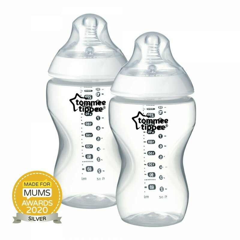 Biberon anticolici, Include 2 biberoane si 2 tetine, Polipropilena, Fara BPA, 340 ml, 3 luni+, Tommee Tippee, Transparent Biberon anticolici, Include 2 biberoane si 2 tetine, Polipropilena, Fara BPA, 340 ml, 3 luni+, Tommee Tippee, Transparent