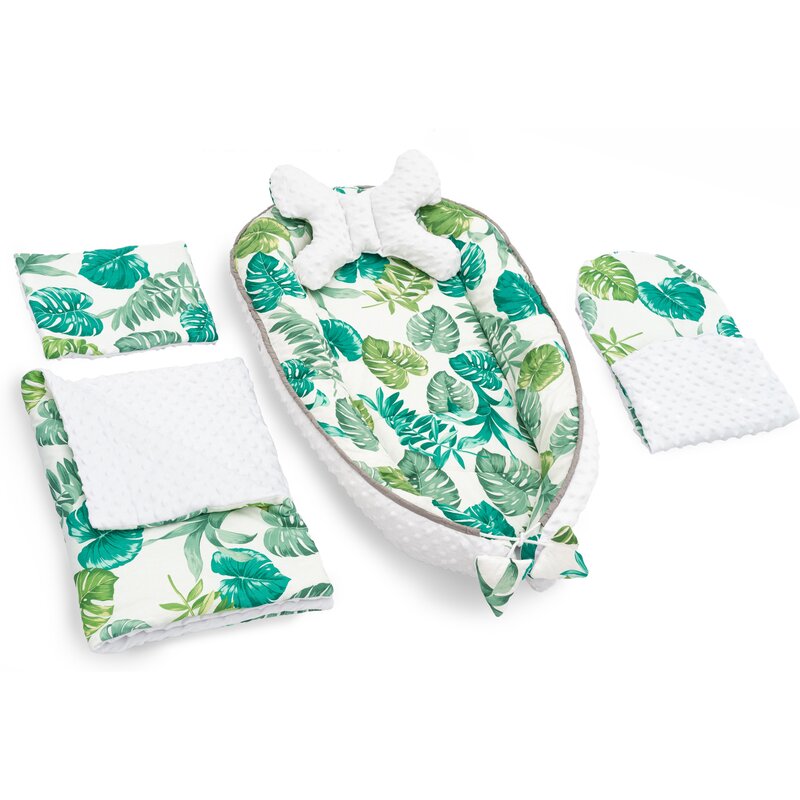 Set 5 in 1 Babynest Minky, 2 perne, 1 paturica si o saltea cu doua fete Tutumi TT37547 Set 5 in 1 Babynest Minky, 2 perne, 1 paturica si o saltea cu doua fete Tutumi TT37547