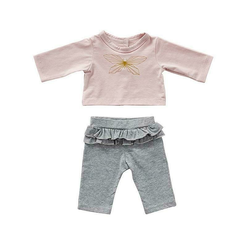 Bluza si pantaloni din bumbac pentru papusi de 30-35 cm, +2 ani, byASTRUP Bluza si pantaloni din bumbac pentru papusi de 30-35 cm, +2 ani, byASTRUP