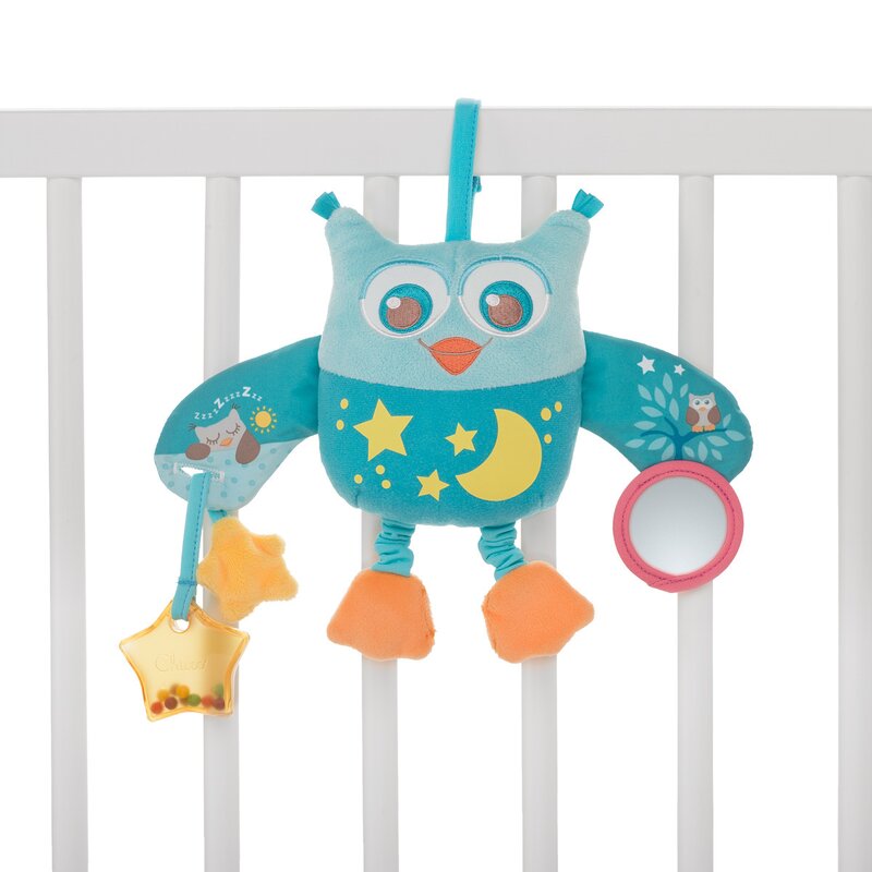 Chicco - Jucarie pentru patut cu stelute fosforescente Bufnita 0 luni+ Chicco - Jucarie pentru patut cu stelute fosforescente Bufnita 0 luni+