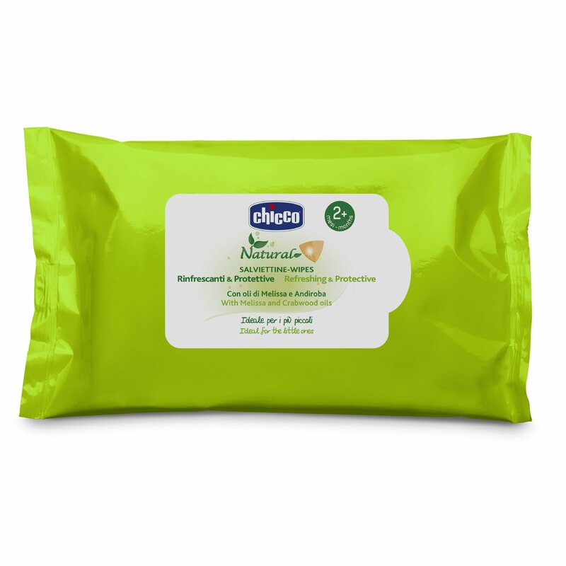 Chicco - Servetele umede revigorante si protectoare , ulei de melissa si andiroba, 20buc, 2luni+ Chicco - Servetele umede revigorante si protectoare , ulei de melissa si andiroba, 20buc, 2luni+
