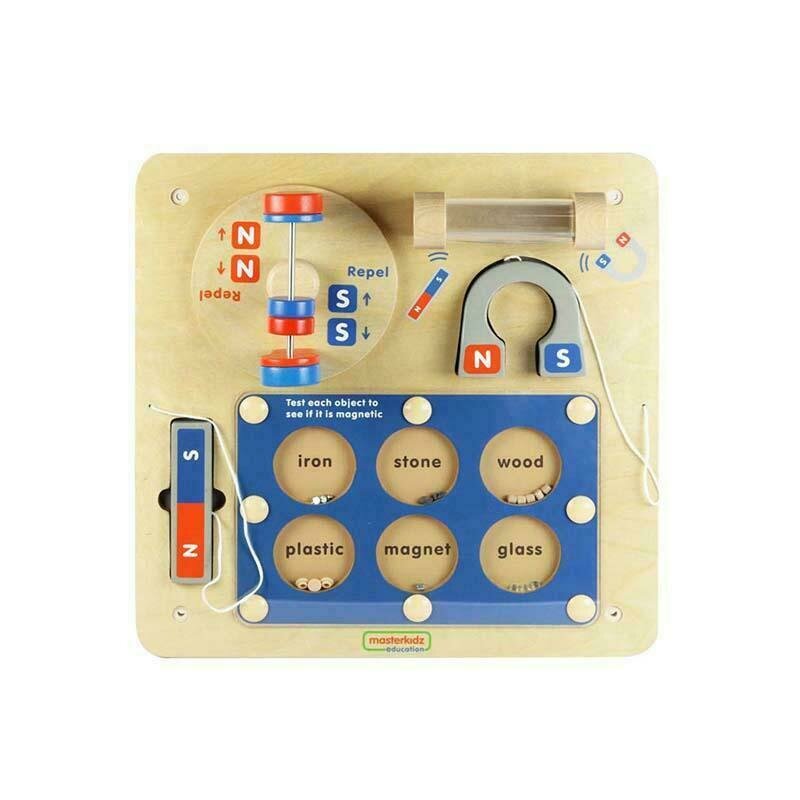 Panou educativ Exploram magnetismul, din lemn, +3 ani, Masterkidz Panou educativ Exploram magnetismul, din lemn, +3 ani, Masterkidz