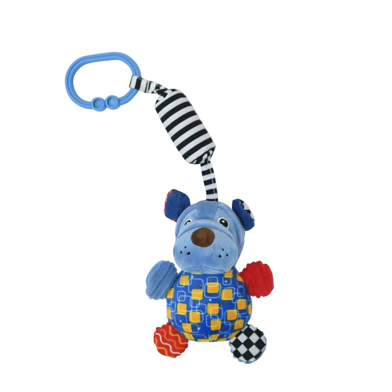 Lorelli Toys - Jucarie carucior Catelus 13 cm, Cu clopotel, Cu oglinda din Plus Lorelli Toys - Jucarie carucior Catelus 13 cm, Cu clopotel, Cu oglinda din Plus