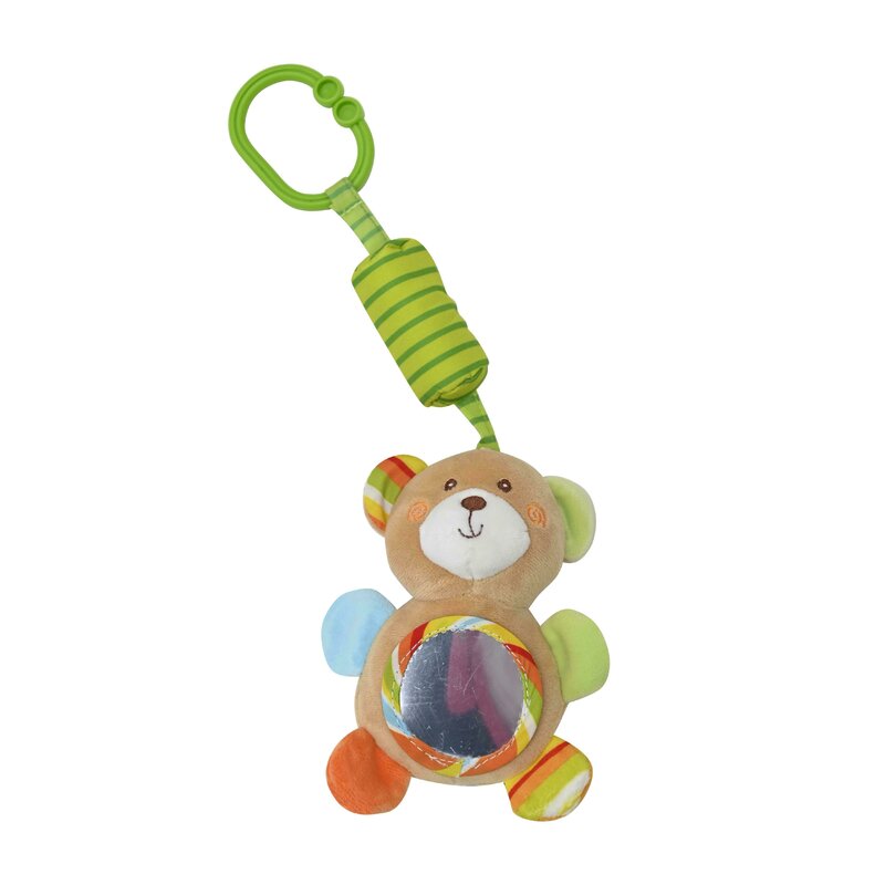 Lorelli Toys - Jucarie carucior Ursulet 13 cm, Cu clopotel, Cu oglinda din Plus Lorelli Toys - Jucarie carucior Ursulet 13 cm, Cu clopotel, Cu oglinda din Plus