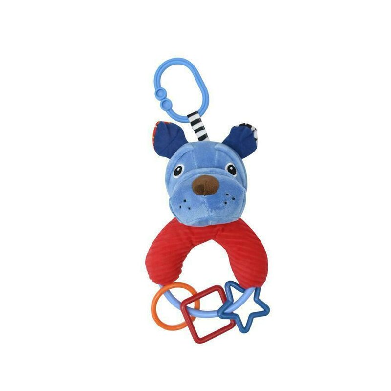 Lorelli Toys - Jucarie multifunctionala Catelus Cu zornaitoare, Cu forme geometrice, 20 cm din Plus Lorelli Toys - Jucarie multifunctionala Catelus Cu zornaitoare, Cu forme geometrice, 20 cm din Plus