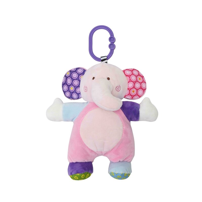 Lorelli Toys - Jucarie multifunctionala Elefant Cu zornaitoare, 22 cm din Plus Lorelli Toys - Jucarie multifunctionala Elefant Cu zornaitoare, 22 cm din Plus