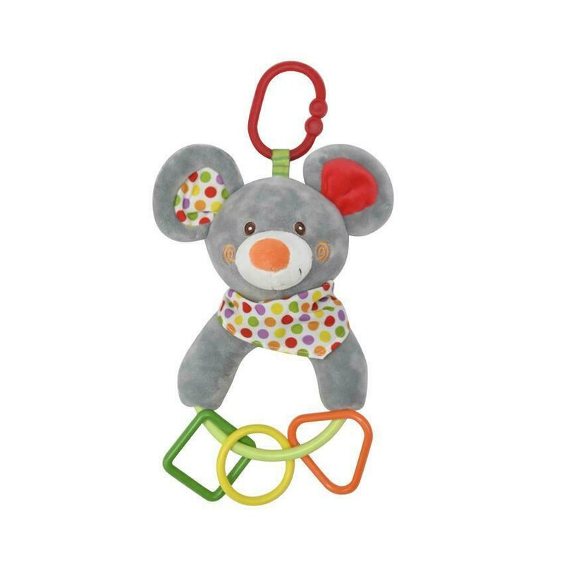Lorelli Toys - Jucarie multifunctionala Soricel Cu zornaitoare, Cu forme geometrice, 20 cm din Plus Lorelli Toys - Jucarie multifunctionala Soricel Cu zornaitoare, Cu forme geometrice, 20 cm din Plus