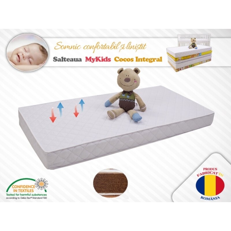 Saltea MyKids Fibra De Cocos Integral 140x70x10 Husa Microfibra Matlasata Saltea MyKids Fibra De Cocos Integral 140x70x10 Husa Microfibra Matlasata