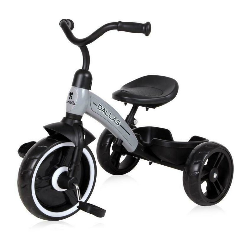 Tricicleta copii, Lorelli, Mecanism de pedalare libera Dallas, Gri Tricicleta copii, Lorelli, Mecanism de pedalare libera Dallas, Gri