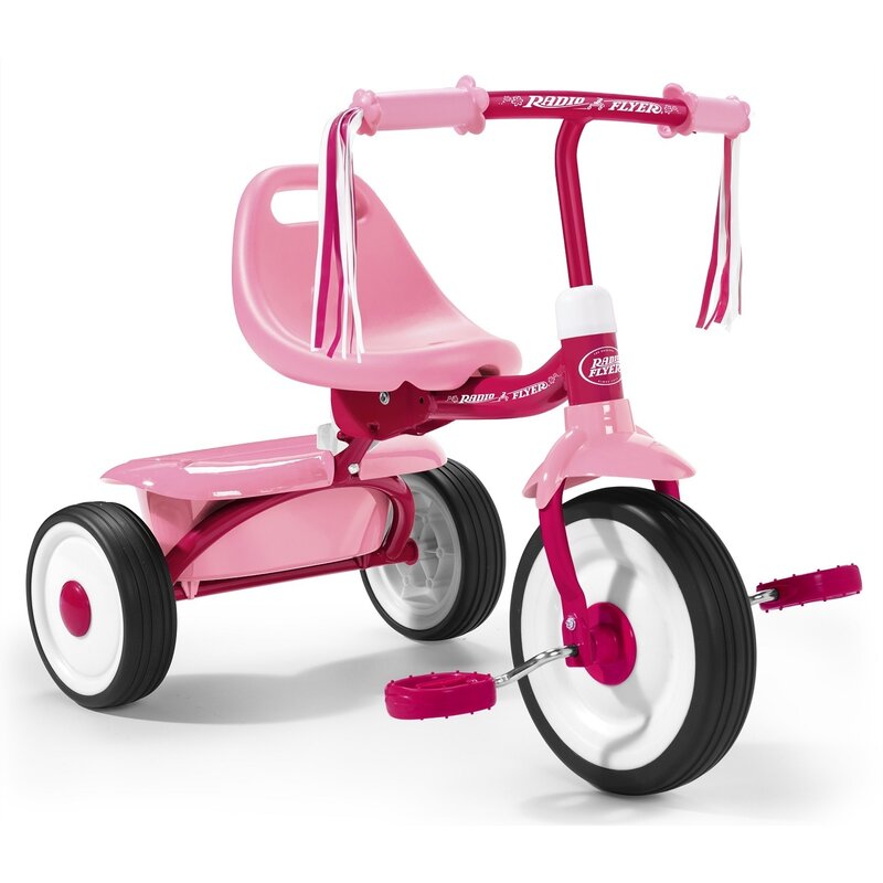 Tricicleta copii, Radio Flyer, Fold 2 Go Pliabila, Scaun reglabil, Roz Tricicleta copii, Radio Flyer, Fold 2 Go Pliabila, Scaun reglabil, Roz