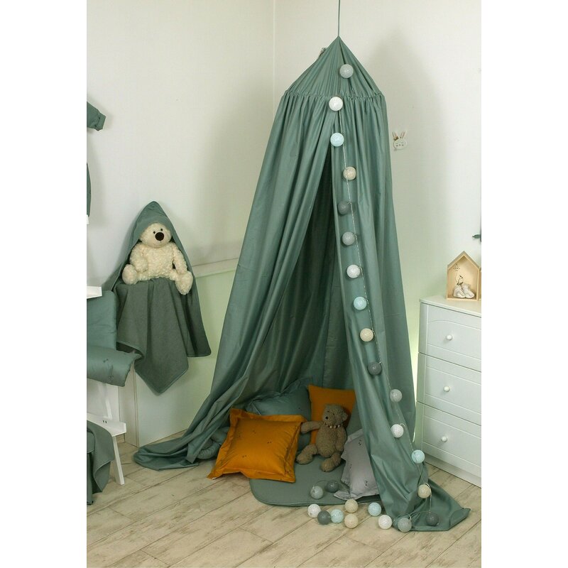 AMY - Baldachin Pure Multifunctional, Suspendat din Bumbac, 320x250 cm, Verde AMY - Baldachin Pure Multifunctional, Suspendat din Bumbac, 320x250 cm, Verde