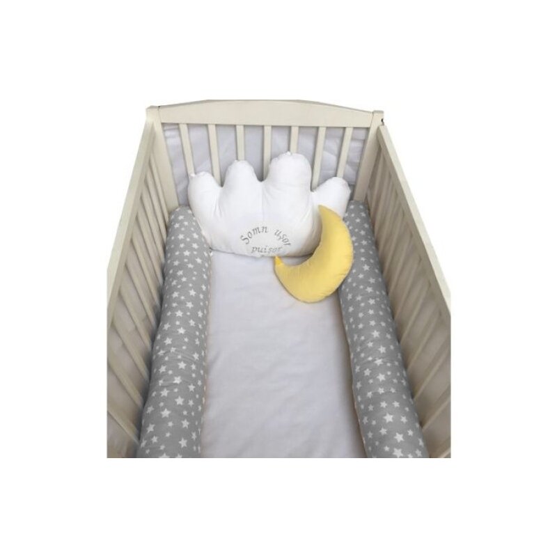 Aparatori laterale protectii pat cu bumper 120x60 cm Deseda Somn usor puisor gri Aparatori laterale protectii pat cu bumper 120x60 cm Deseda Somn usor puisor gri