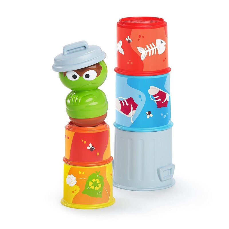 Bright Starts - Jucarie pentru sortat si stivuit Oscar si jucariile sale distractive Bright Starts - Jucarie pentru sortat si stivuit Oscar si jucariile sale distractive
