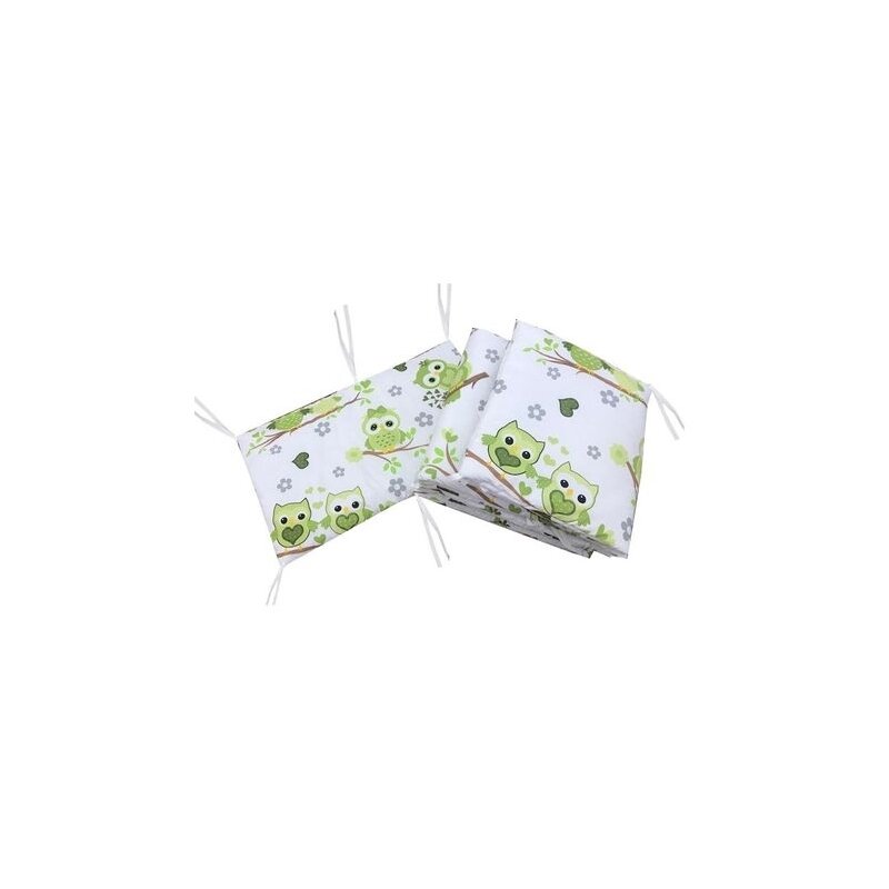 Aparatori laterale protectii laterale pat pufoase 140x70 cm h39cm Deseda Bufnite cu verde Aparatori laterale protectii laterale pat pufoase 140x70 cm h39cm Deseda Bufnite cu verde