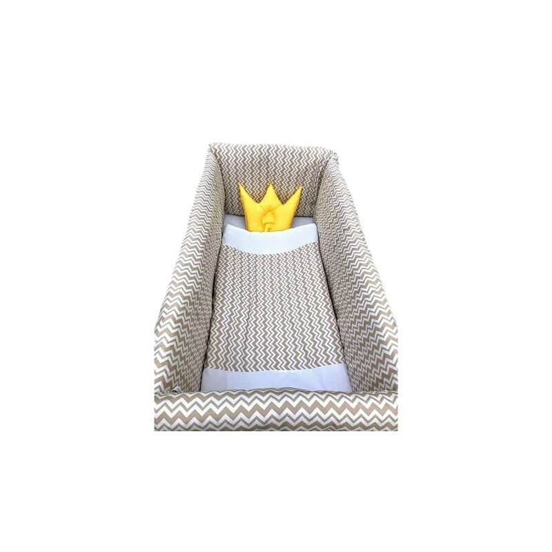 Aparatori laterale protectii pat 120x60 cm Deseda Maxi Zig-zag bej Aparatori laterale protectii pat 120x60 cm Deseda Maxi Zig-zag bej