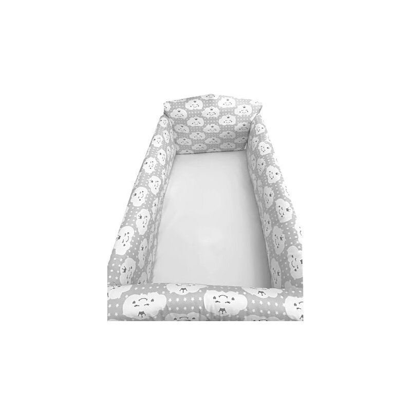 Aparatori laterale protectii pat 140x70 cm Deseda Maxi Norisori pe gri Aparatori laterale protectii pat 140x70 cm Deseda Maxi Norisori pe gri