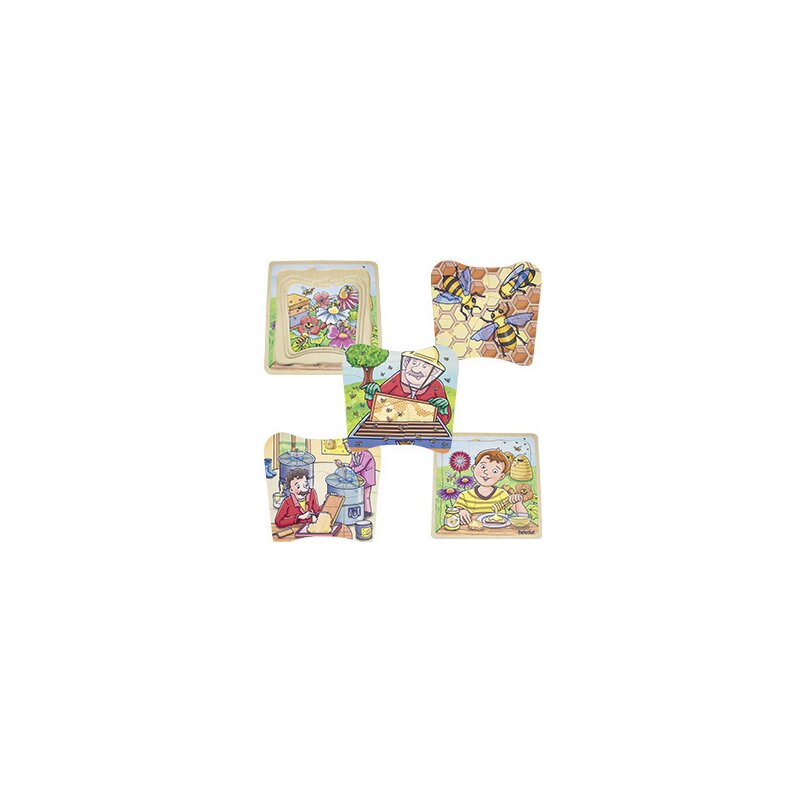 Beleduc - Puzzle din lemn Mierea de albine Stratificat Puzzle Copii, piese 28 Beleduc - Puzzle din lemn Mierea de albine Stratificat Puzzle Copii, piese 28