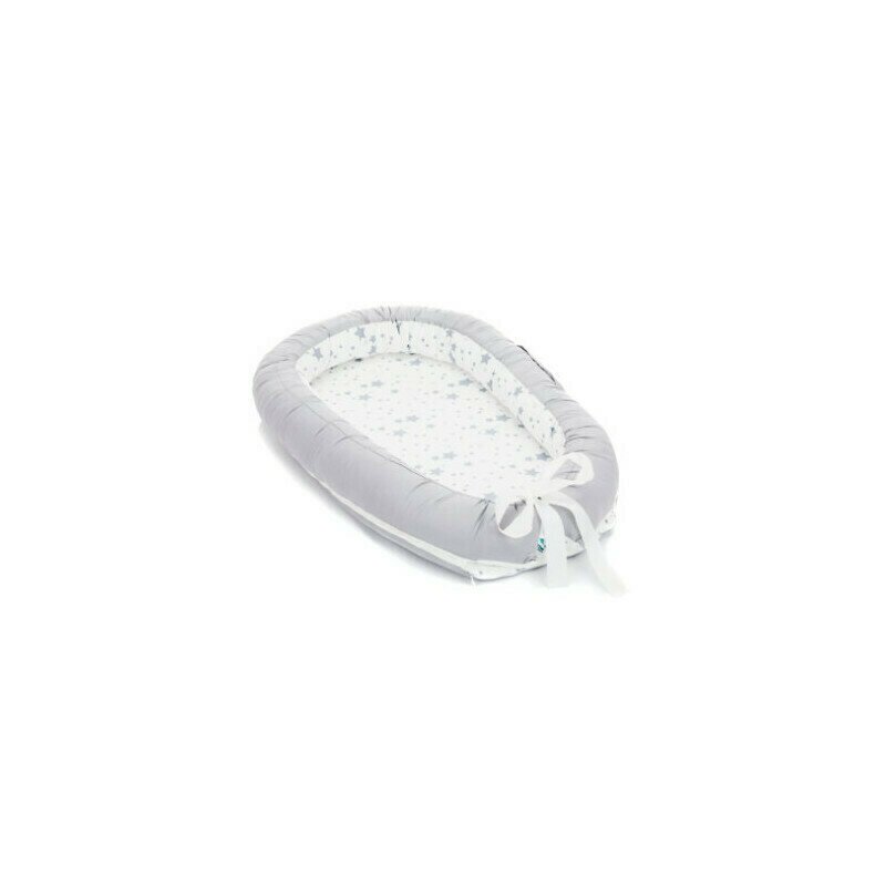 Baby nest, culcus saltea si protectie de pat detasabila, 90x40 cm, grey star Fillikid Baby nest, culcus saltea si protectie de pat detasabila, 90x40 cm, grey star Fillikid