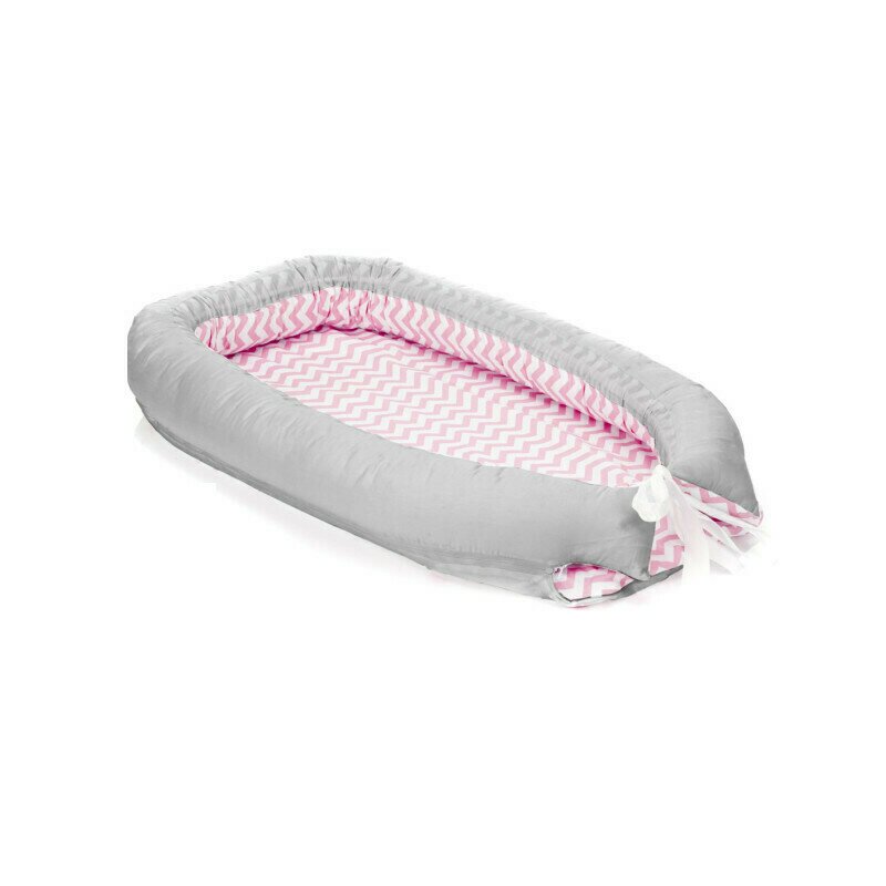 Baby nest, culcus saltea si protectie de pat detasabila, 90x40 cm, pink Fillikid Baby nest, culcus saltea si protectie de pat detasabila, 90x40 cm, pink Fillikid