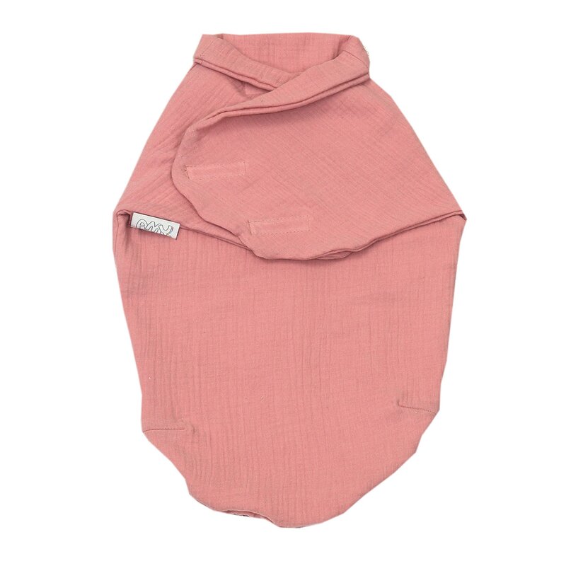 AMY - Sistem de infasare Baby swaddle Puzzle Muslin din Bumbac, Roz AMY - Sistem de infasare Baby swaddle Puzzle Muslin din Bumbac, Roz