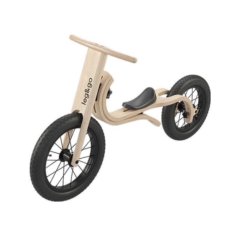 Bicicleta de balans fara pedale 3 in 1 pentru copii, lemn natur, leg&go Bicicleta de balans fara pedale 3 in 1 pentru copii, lemn natur, leg&go