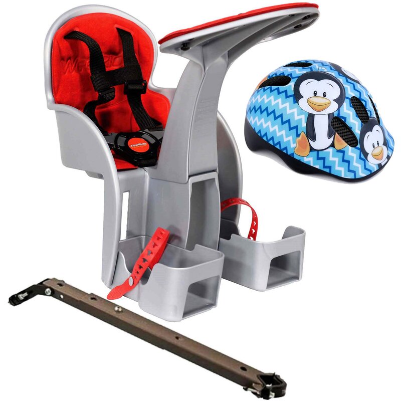 Scaun bicicleta copii SafeFront Clasic, Pozitie montare Centru, 15 Kg si si Casca Protectie XS 44-48 Penguin WeeRide WR09SKPG Scaun bicicleta copii SafeFront Clasic, Pozitie montare Centru, 15 Kg si si Casca Protectie XS 44-48 Penguin WeeRide WR09SKPG