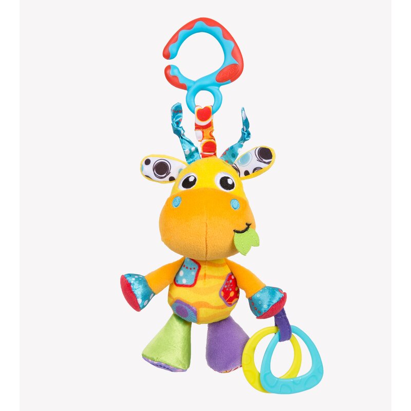 Jucarie, Playgro, Pentru carucior, scoica auto si patut, Jerry Giraffe Munchimal, 32 cm Jucarie, Playgro, Pentru carucior, scoica auto si patut, Jerry Giraffe Munchimal, 32 cm