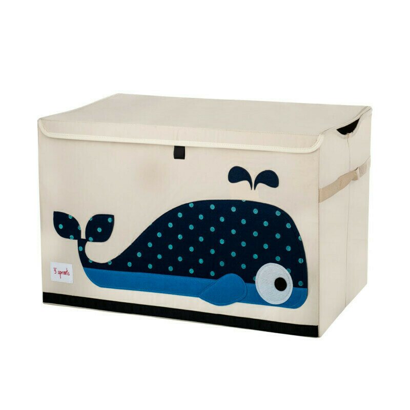 3 sprouts - Cutie de depozitare XXL pentru camera copiilor, Balena, 3 sprouts - Cutie de depozitare XXL pentru camera copiilor, Balena,
