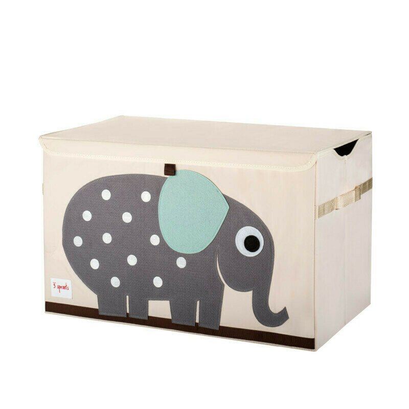 3 sprouts - Cutie de depozitare XXL pentru camera copiilor, Elefant, 3 sprouts - Cutie de depozitare XXL pentru camera copiilor, Elefant,