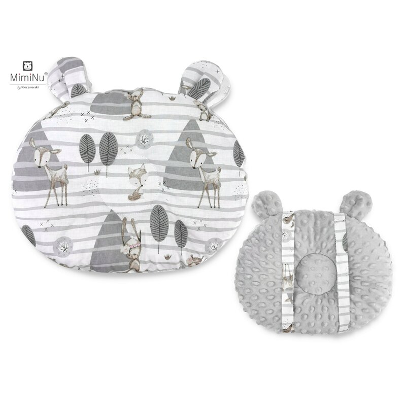 Perna bebelusi, MimiNu, Ursulet, Multifunctionala, Cu doua fete, Tesatura pufoasa minky si bumbac, Materiale certificate Oeko Tex Standard 100, Minky Forest Perna bebelusi, MimiNu, Ursulet, Multifunctionala, Cu doua fete, Tesatura pufoasa minky si bumbac, Materiale certificate Oeko Tex Standard 100, Minky Forest
