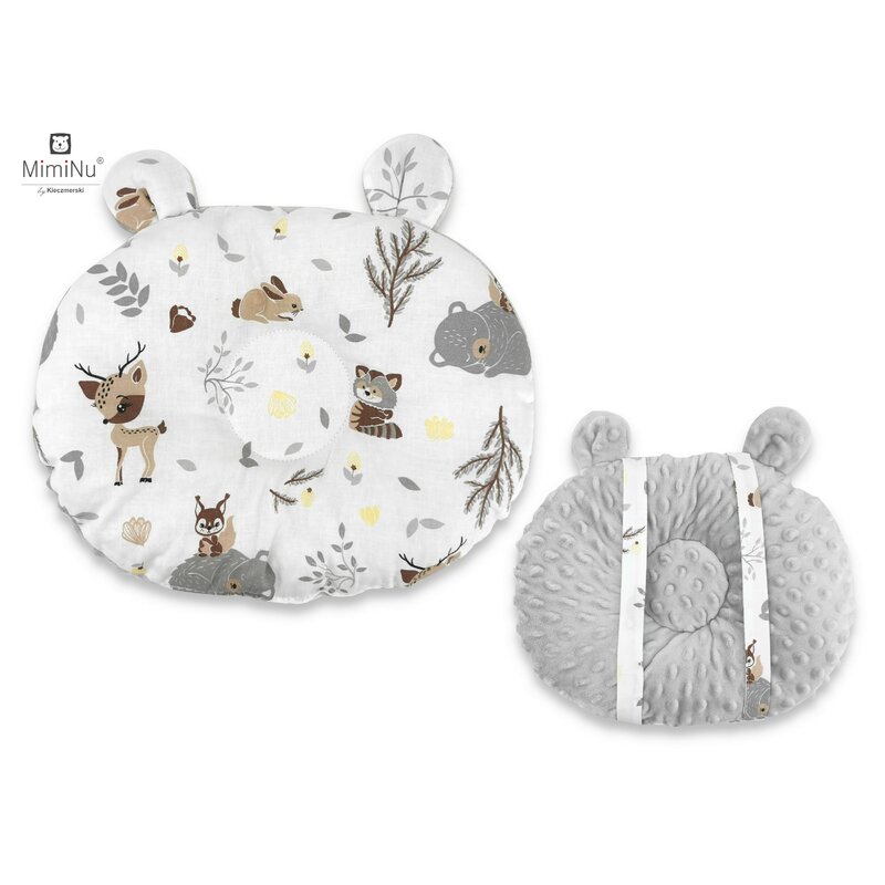 Perna bebelusi, MimiNu, Ursulet, Multifunctionala, Cu doua fete, Tesatura pufoasa minky si bumbac, Materiale certificate Oeko Tex Standard 100, Minky Forest Friends Beige Perna bebelusi, MimiNu, Ursulet, Multifunctionala, Cu doua fete, Tesatura pufoasa minky si bumbac, Materiale certificate Oeko Tex Standard 100, Minky Forest Friends Beige