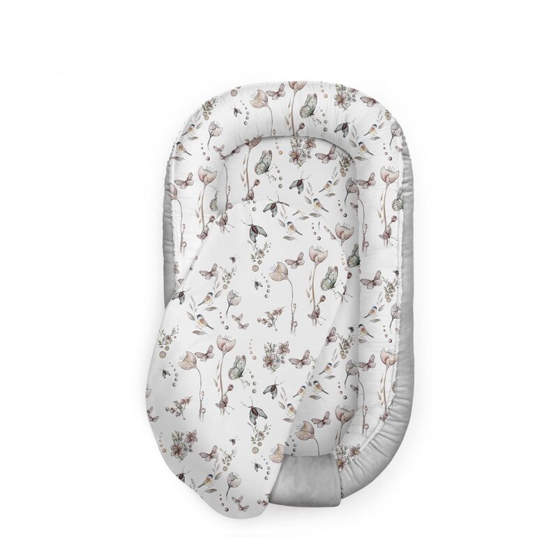 Babysteps - Suport de dormit Babynest Premium Bumbac si Catifea Nature Soft Grey by . 70x35 cm Babysteps - Suport de dormit Babynest Premium Bumbac si Catifea Nature Soft Grey by . 70x35 cm