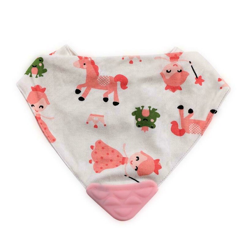 Baveta, Lorelli, Tip bandana, Cu jucarie dentitie, Din bumbac, Cu imprimeuri colorate, Multicolor Baveta, Lorelli, Tip bandana, Cu jucarie dentitie, Din bumbac, Cu imprimeuri colorate, Multicolor