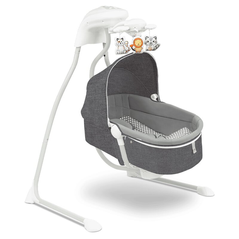 Balansoar, Lionelo, Electric, Leagan si sezlong pentru bebelusi, Henny, 3 in 1, Cu functie de inclinare 10 melodii, Carusel, Port USB, Plasa de tantari, Conform cu standardele europeane de securitate EN16232 si EN71, Gri Inchis Balansoar, Lionelo, Electric, Leagan si sezlong pentru bebelusi, Henny, 3 in 1, Cu functie de inclinare 10 melodii, Carusel, Port USB, Plasa de tantari, Conform cu standardele europeane de securitate EN16232 si EN71, Gri Inchis