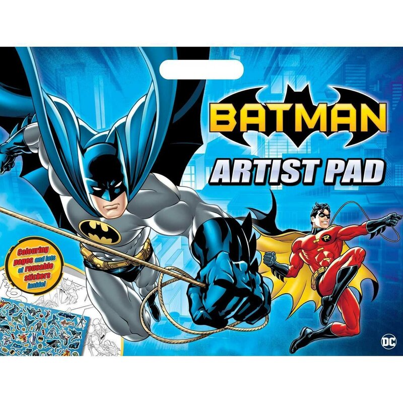Bloc de colorat Batman Artist Pad cu stickere Alligator AB3443BTAR Bloc de colorat Batman Artist Pad cu stickere Alligator AB3443BTAR