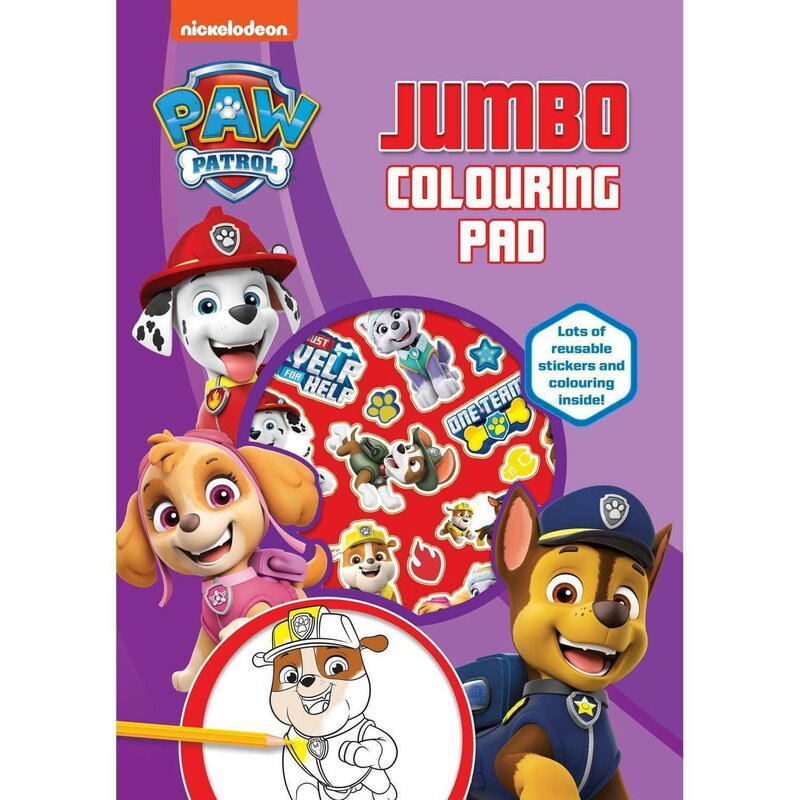Bloc de colorat Jumbo Paw Patrol cu stickere Alligator AB3359PWJC Bloc de colorat Jumbo Paw Patrol cu stickere Alligator AB3359PWJC