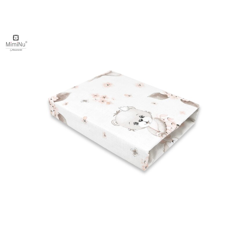 Cearceaf cu elastic, MimiNu, Pentru patut 120X60 cm, Din bumbac certificat Oeko Tex Standard 100, Design, Powdery Pink Ballerina Cearceaf cu elastic, MimiNu, Pentru patut 120X60 cm, Din bumbac certificat Oeko Tex Standard 100, Design, Powdery Pink Ballerina