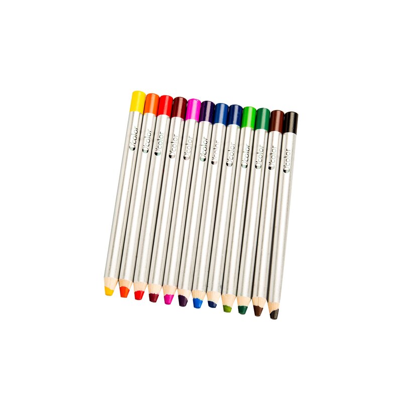 OColor - Set creioane Colorate Pentru incepatori, 12 bucati, Cu varf gros de 8 mm OColor - Set creioane Colorate Pentru incepatori, 12 bucati, Cu varf gros de 8 mm