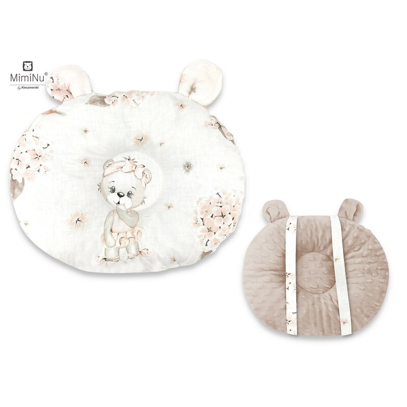 Perna bebelusi, MimiNu, Ursulet, Multifunctionala, Cu doua fete, Tesatura pufoasa minky si bumbac, Materiale certificate Oeko Tex Standard 100, Design, Minky Powdery Pink Ballerina Perna bebelusi, MimiNu, Ursulet, Multifunctionala, Cu doua fete, Tesatura pufoasa minky si bumbac, Materiale certificate Oeko Tex Standard 100, Design, Minky Powdery Pink Ballerina