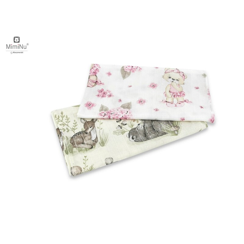 Set 2 scutece tetra, MimiNu, Din bumbac, Refolosibile, Cu multiple intrebuintari, Dimensiune 70x80 cm, Din bumbac certificat Oeko Tex Standard 100, Pink Ballerina si Calm Forest Natural Set 2 scutece tetra, MimiNu, Din bumbac, Refolosibile, Cu multiple intrebuintari, Dimensiune 70x80 cm, Din bumbac certificat Oeko Tex Standard 100, Pink Ballerina si Calm Forest Natural