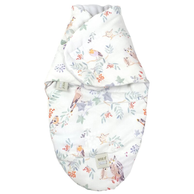 Amy - Sistem de infasare Nature Bamboo by din Bambus cu umplutura antialergica BabySoft + Cadou Rucsacel Pasari mint Amy - Sistem de infasare Nature Bamboo by din Bambus cu umplutura antialergica BabySoft + Cadou Rucsacel Pasari mint