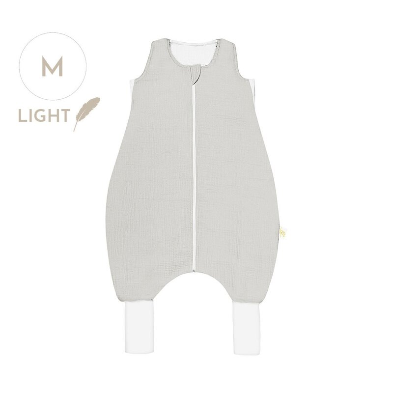 Babysteps - Sac de dormit cu picioare, bumbac muselina 0.5 Tog, Glacier Gri, M, 3 ani+ Babysteps - Sac de dormit cu picioare, bumbac muselina 0.5 Tog, Glacier Gri, M, 3 ani+