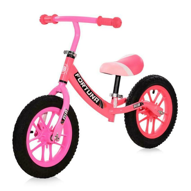 Lorelli - Bicicleta de echilibru, Fortuna Air, 2-5 Ani, 12 inch, anvelope cu camera, jante cu leduri, Light & Dark Pink Lorelli - Bicicleta de echilibru, Fortuna Air, 2-5 Ani, 12 inch, anvelope cu camera, jante cu leduri, Light & Dark Pink