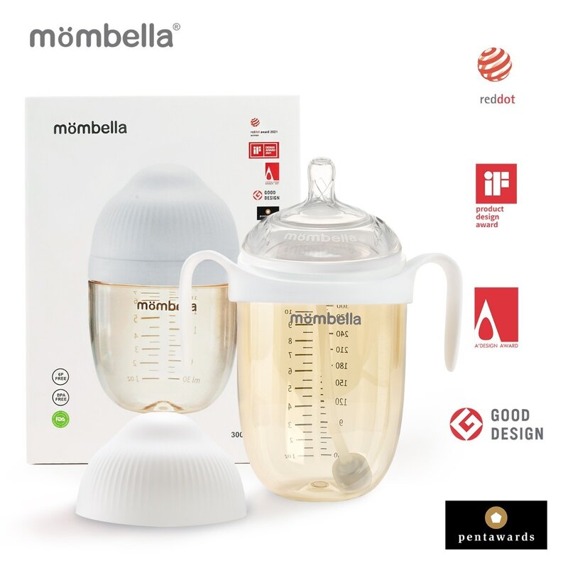 Biberon Anticolici Mombella Breast-Like, 300ml, Tetina 360° XL Flux Consistent, PPSU, Ivory Biberon Anticolici Mombella Breast-Like, 300ml, Tetina 360° XL Flux Consistent, PPSU, Ivory