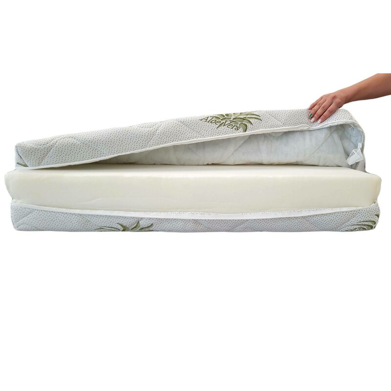 Husa saltea 140x200x14, Aloe Vera, matlasata, lavabila, detasabila, cu fermoar 4 laturi Husa saltea 140x200x14, Aloe Vera, matlasata, lavabila, detasabila, cu fermoar 4 laturi